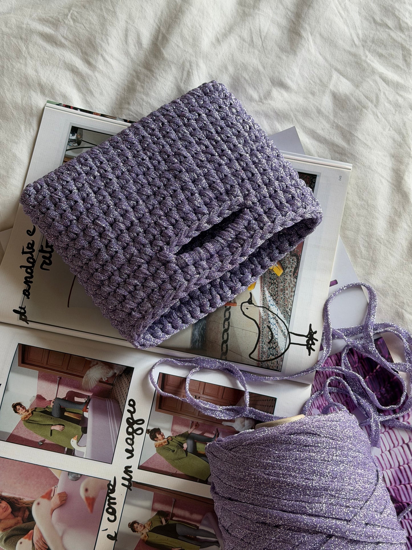 MINOU bag standard// lilla lurex