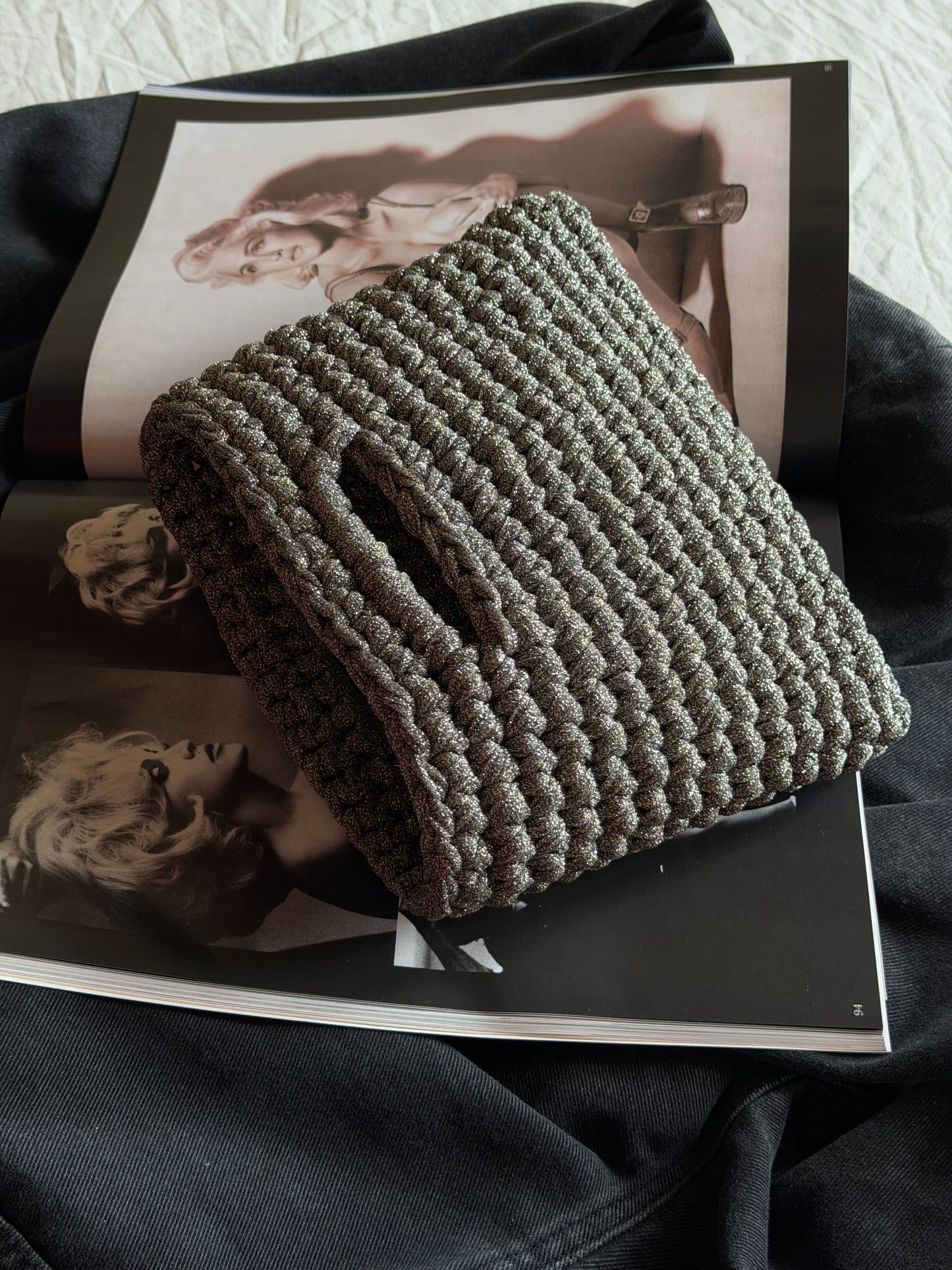 MINOU bag standard// grigia lurex