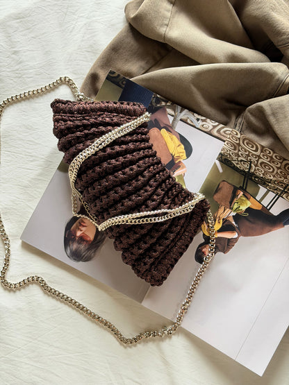 BONBON bag mini// marrone lurex