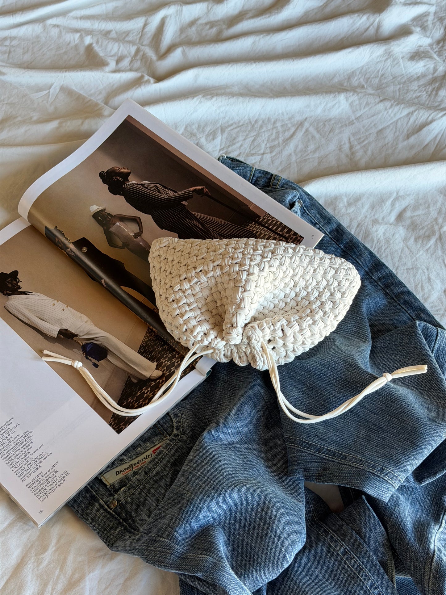 BUBBLE bag mini// ecopelle panna