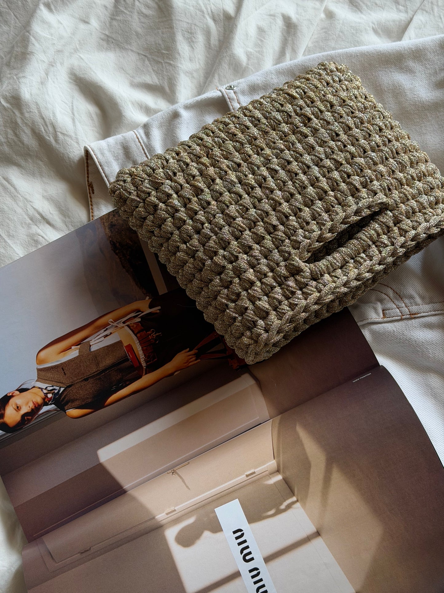 MINOU bag standard// sabbia lurex