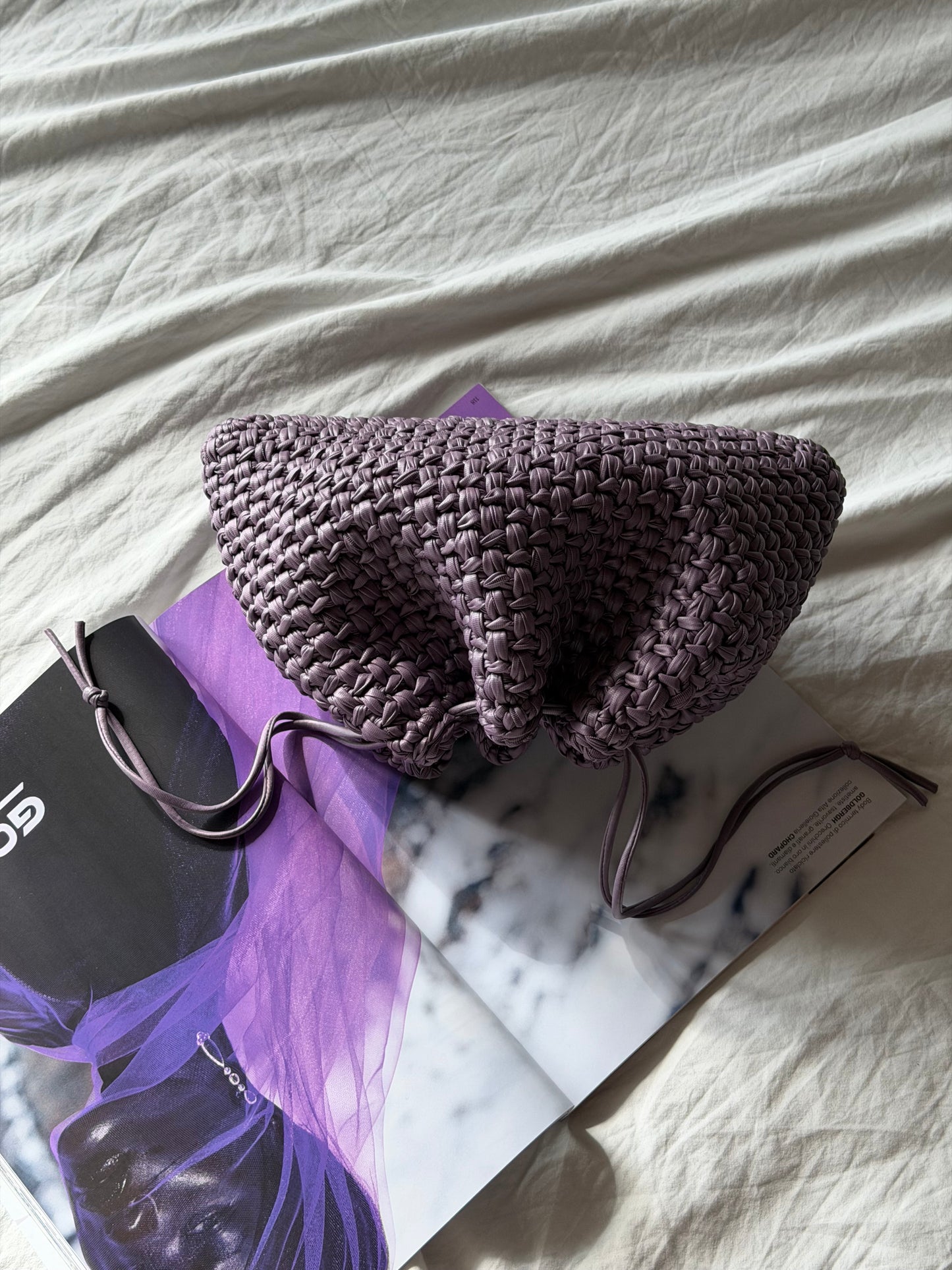 BUBBLE bag maxi// ecopelle violetta
