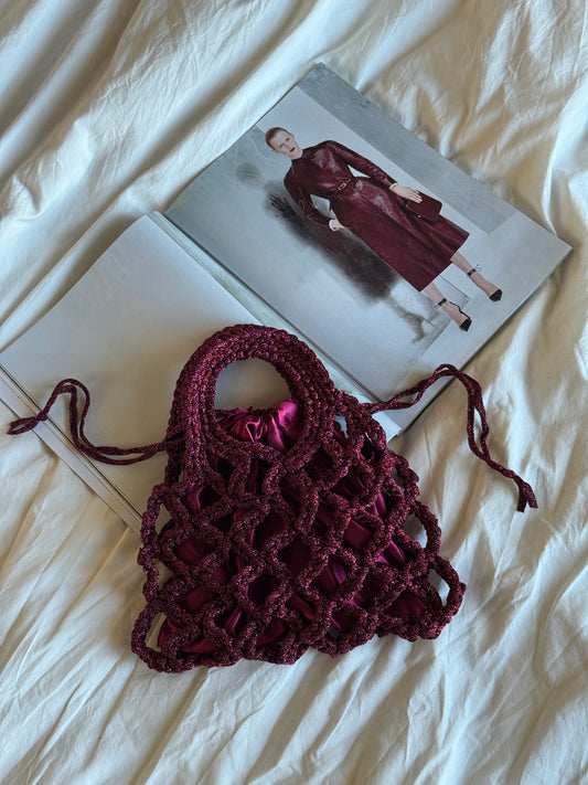 LOOM bag standard// Bordeaux lurex
