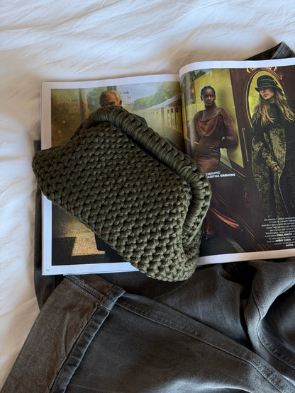 CLOUD bag standard// verde militare con manico