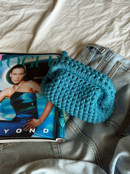 CLOUD bag mini// azzurra lurex