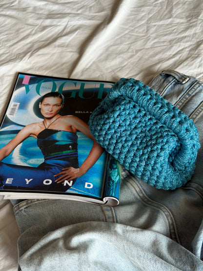 CLOUD bag mini// azzurra lurex