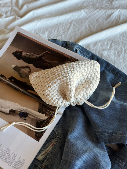 BUBBLE bag mini// ecopelle panna