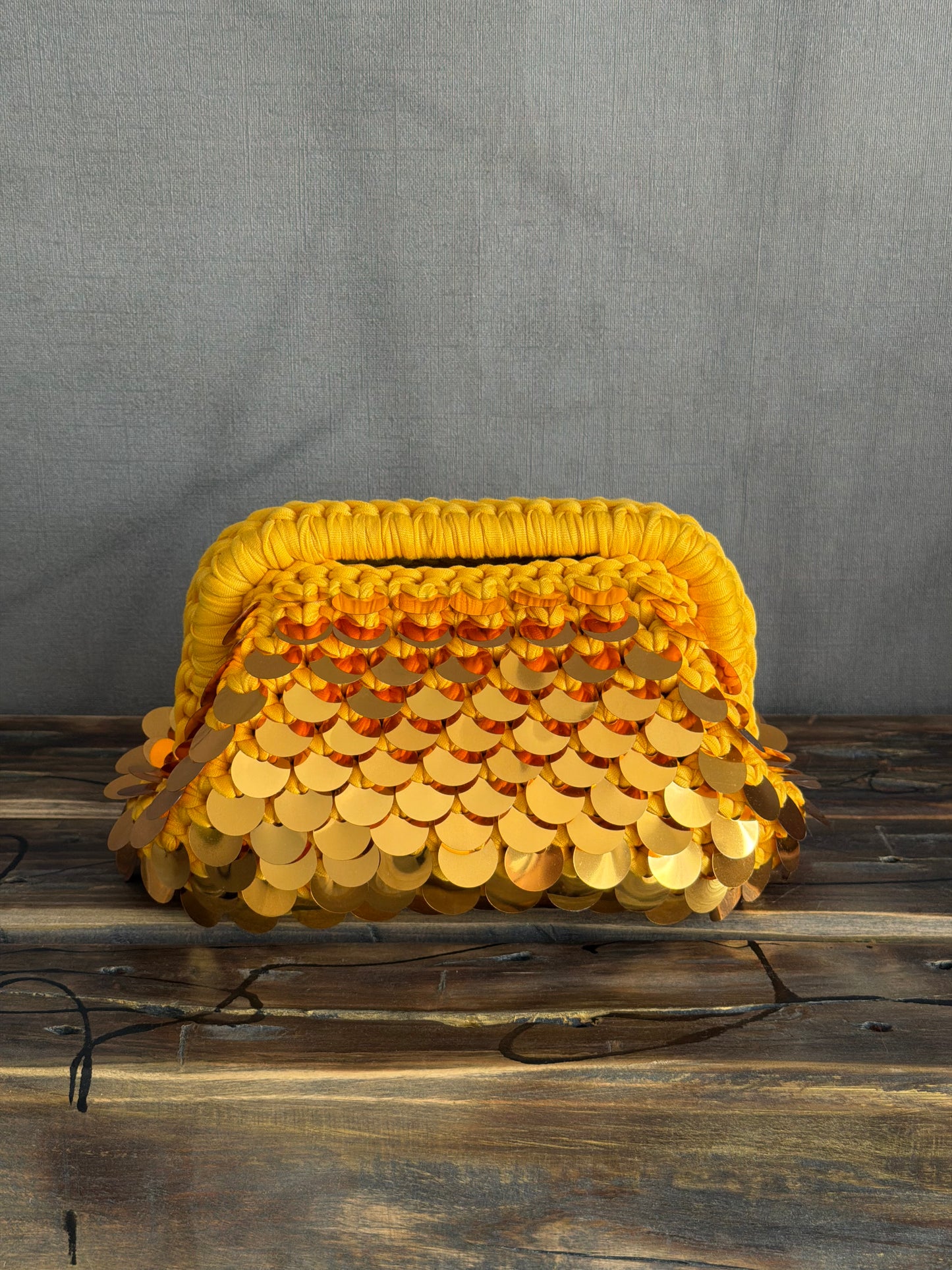 DISCO CLOUD bag standard// gialla con manico