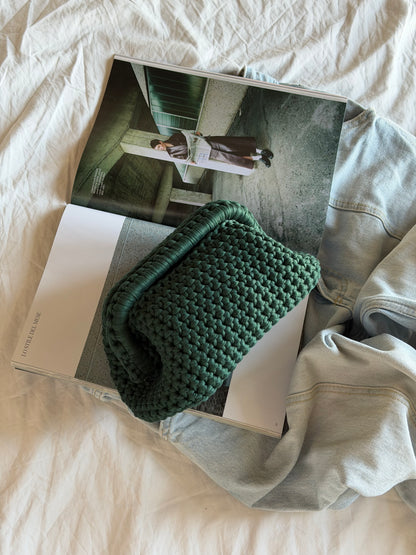 CLOUD bag standard// verde bosco con manico