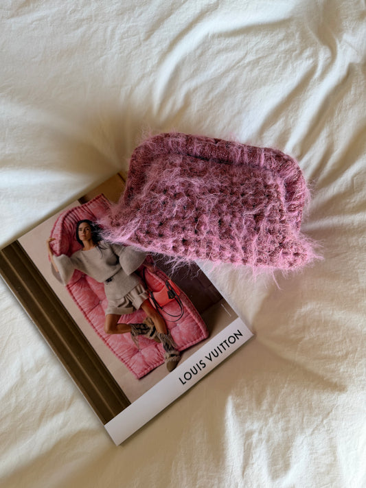 FLUFFY CLOUD bag standard// rosa lurex con manico