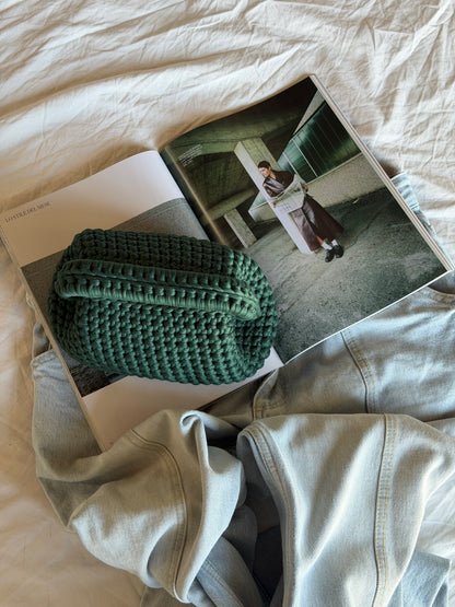 CLOUD bag standard// verde bosco con manico