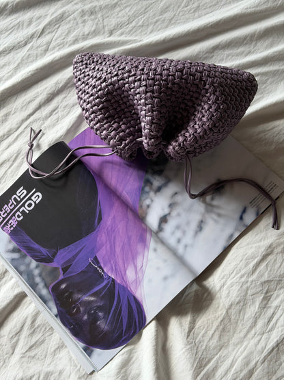 BUBBLE bag maxi// ecopelle violetta