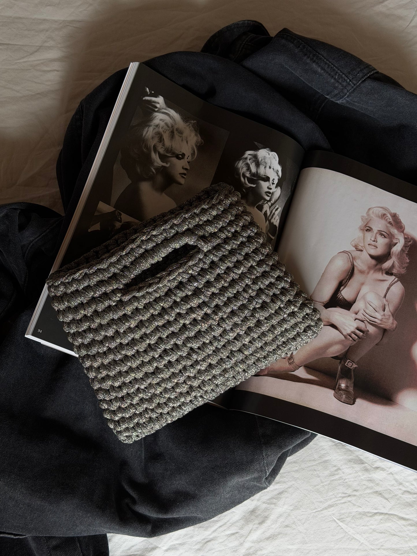MINOU bag standard// grigia lurex