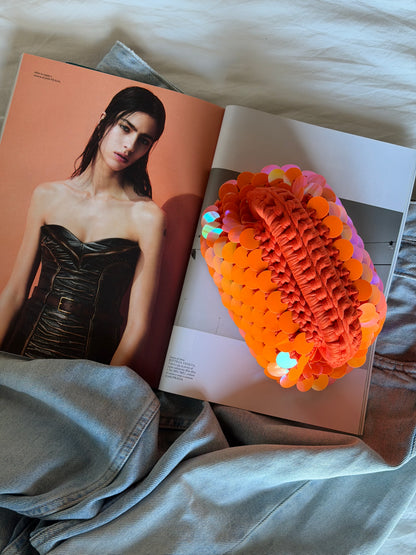 DISCO CLOUD bag mini// holo arancio con manico
