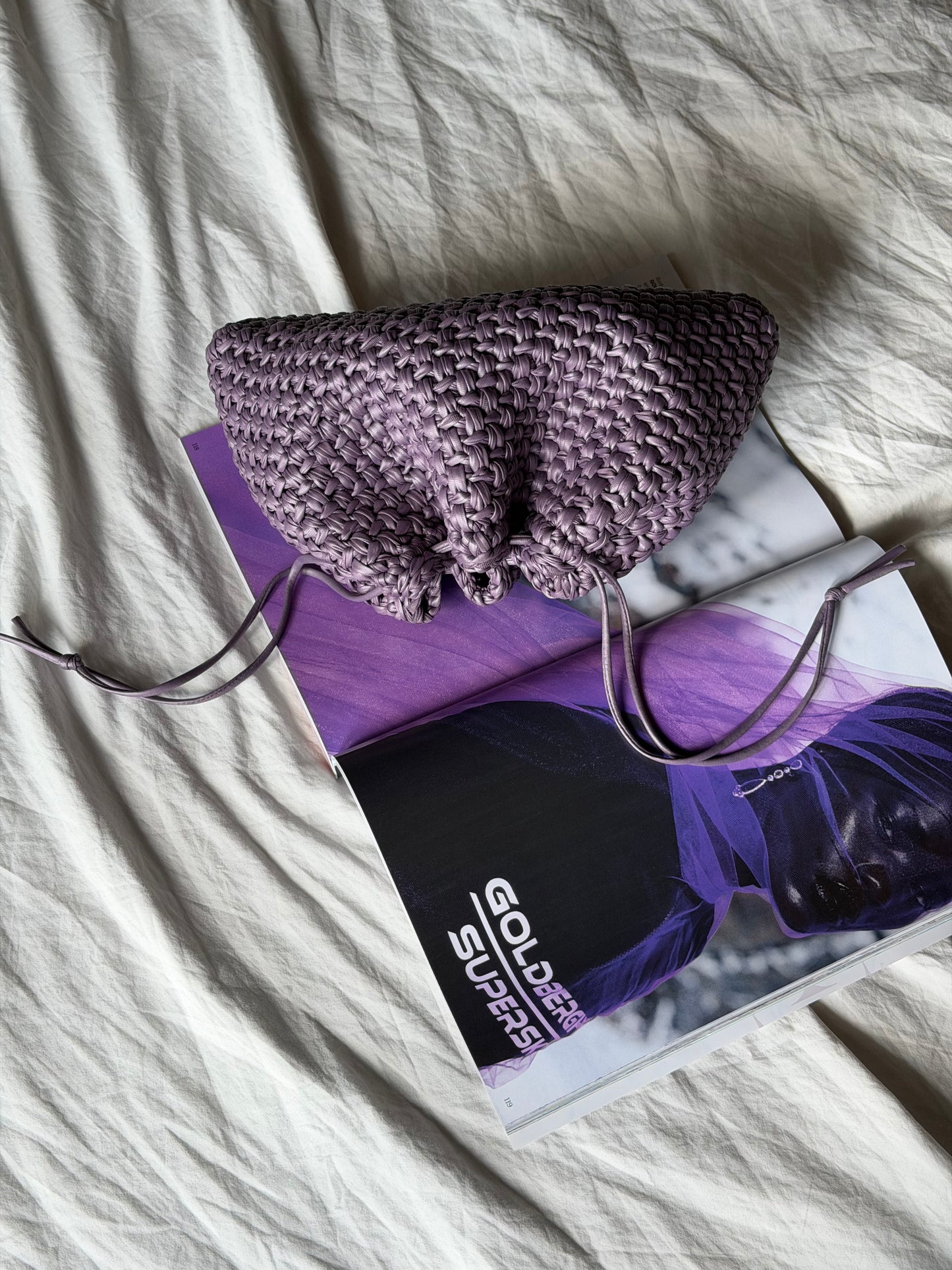 BUBBLE bag maxi// ecopelle violetta