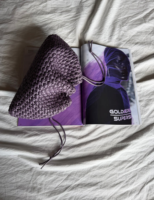 BUBBLE bag maxi// ecopelle violetta