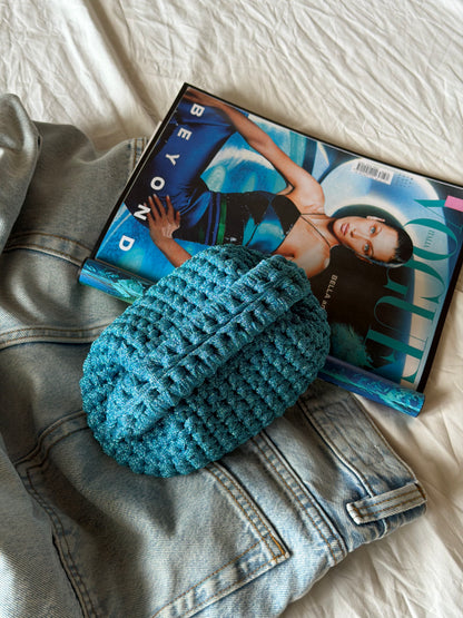 CLOUD bag mini// azzurra lurex