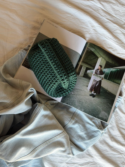 CLOUD bag standard// verde bosco con manico