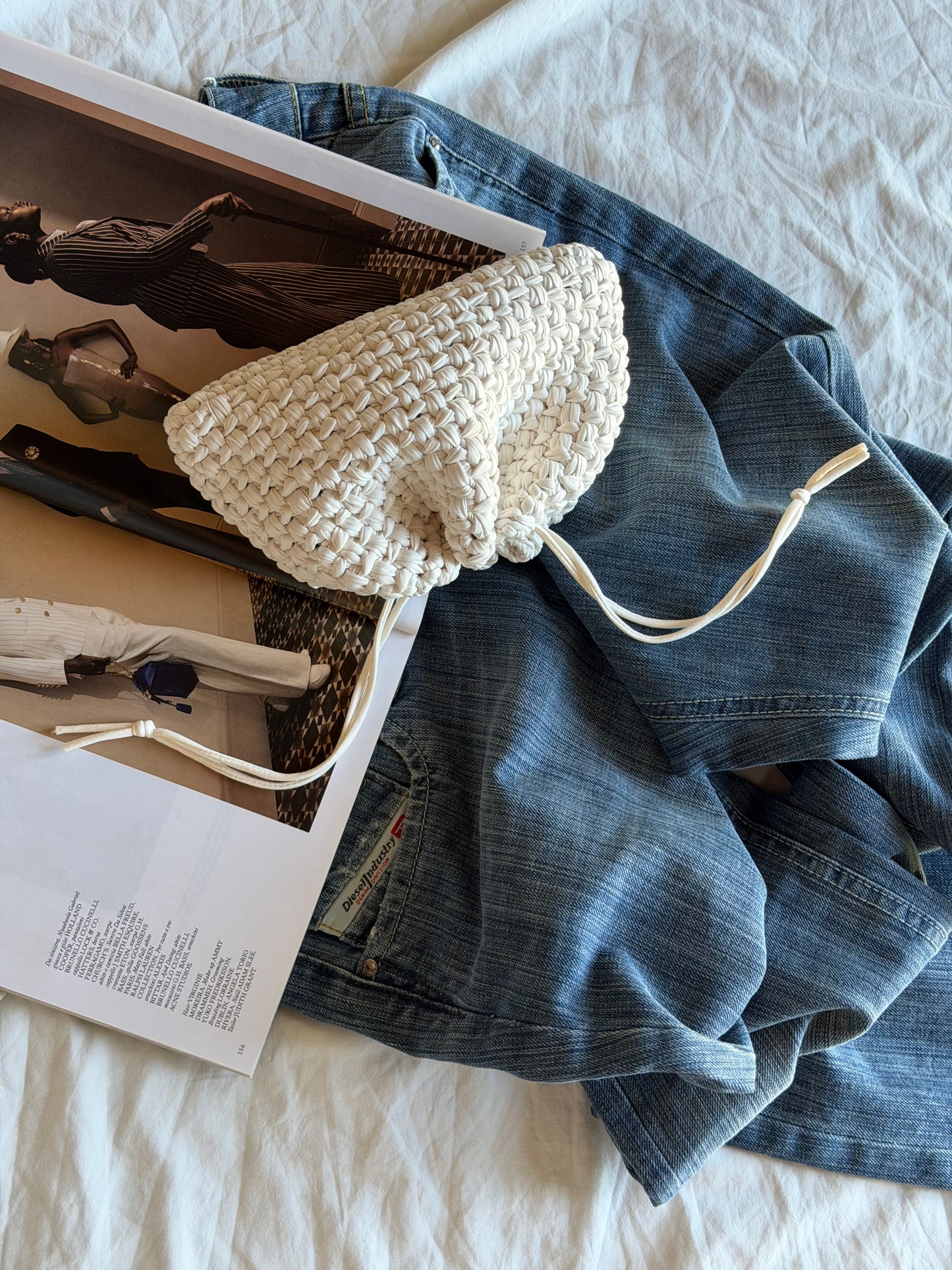 BUBBLE bag mini// ecopelle panna