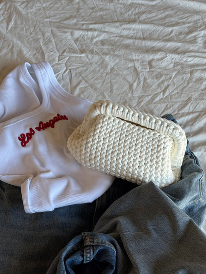 CLOUD bag standard// bianca con manico