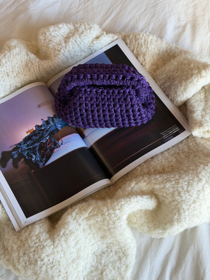 CLOUD bag mini// viola lurex con manico