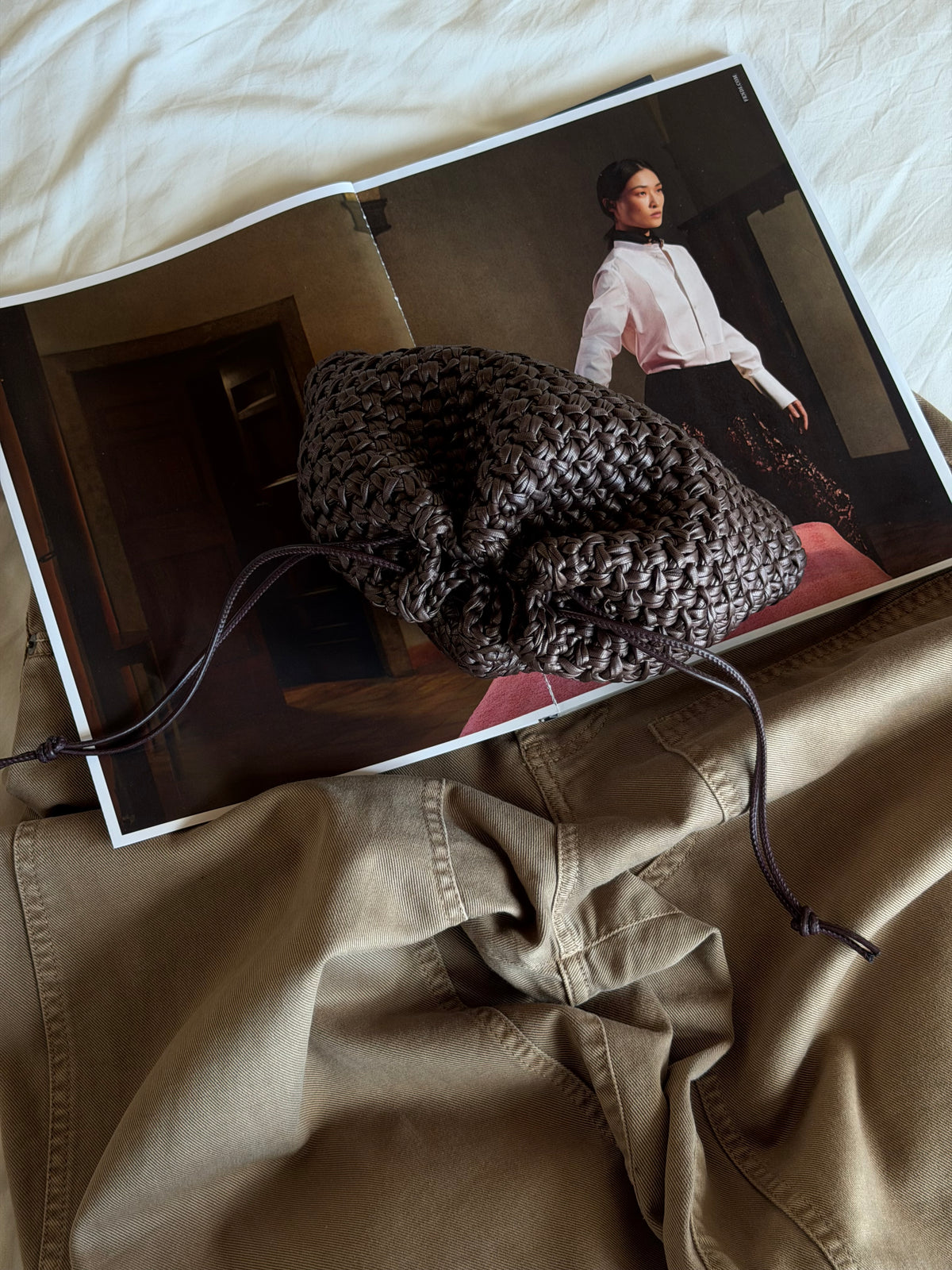 BUBBLE bag standard// ecopelle cioccolato