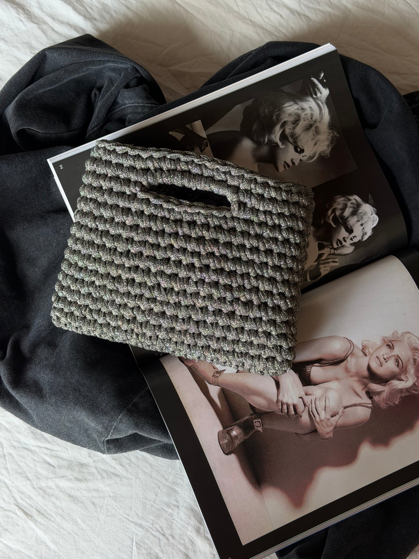 MINOU bag standard// grigia lurex