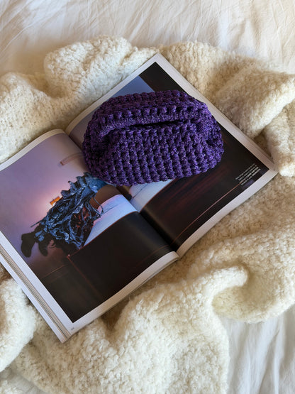 CLOUD bag mini// viola lurex con manico