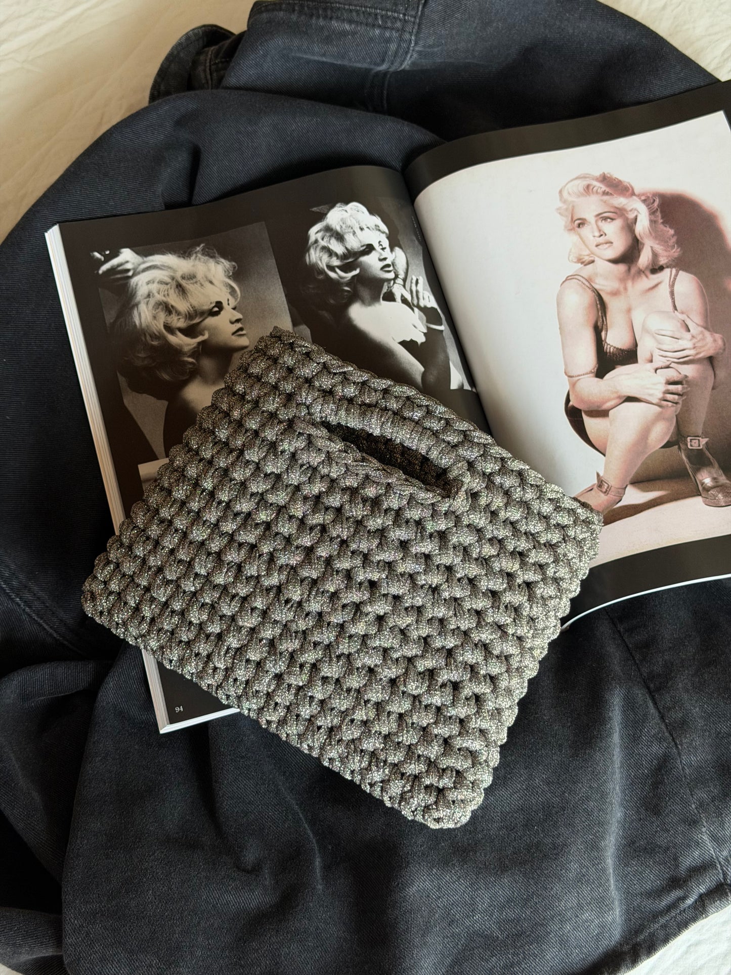 MINOU bag standard// grigia lurex