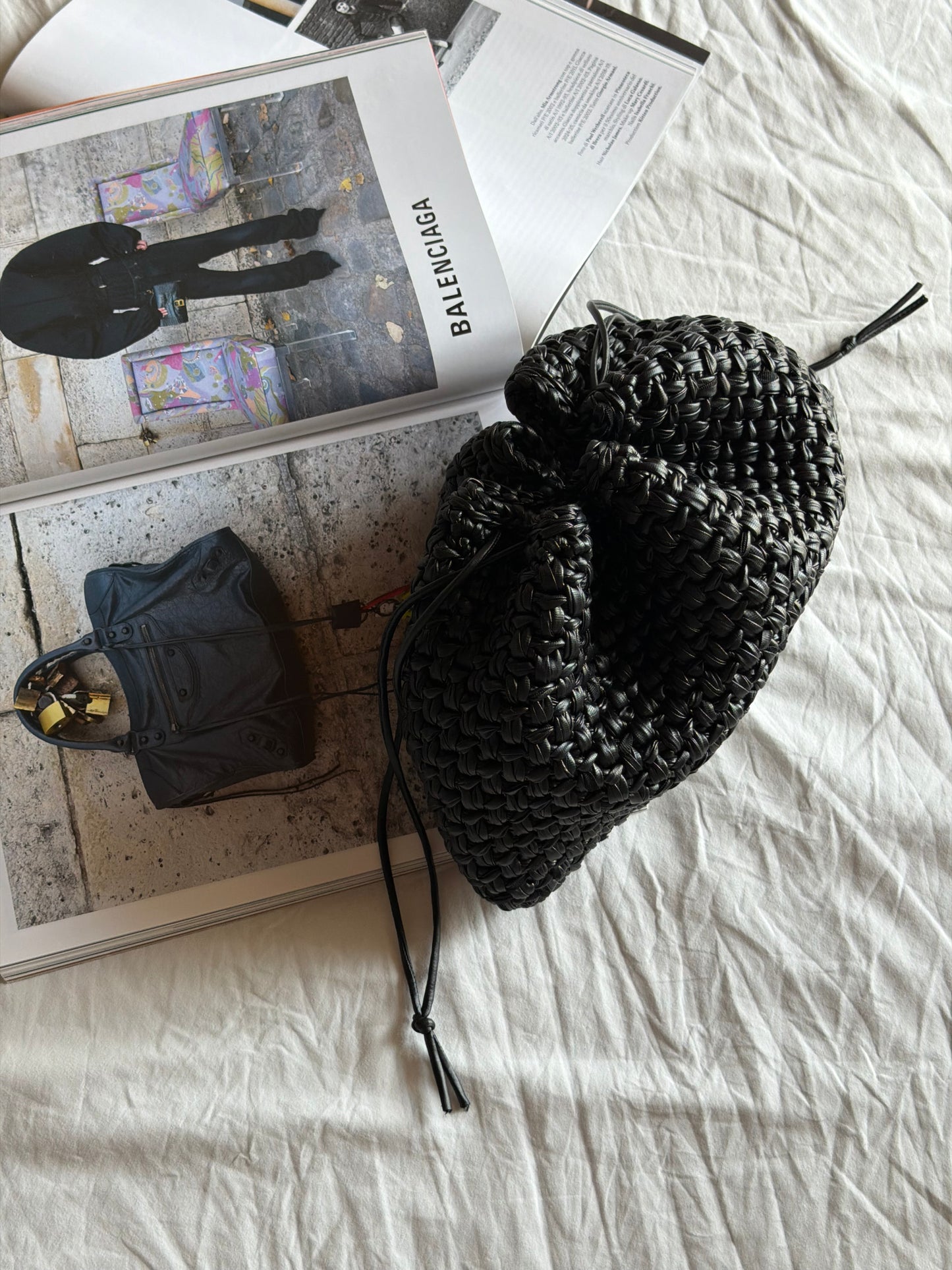 BUBBLE bag maxi// ecopelle nera