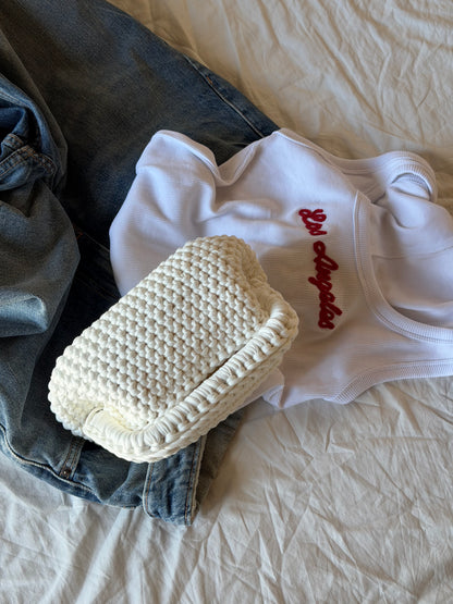 CLOUD bag standard// bianca con manico