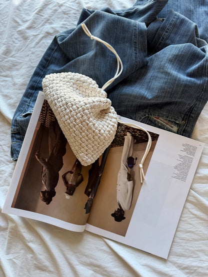 BUBBLE bag mini// ecopelle panna
