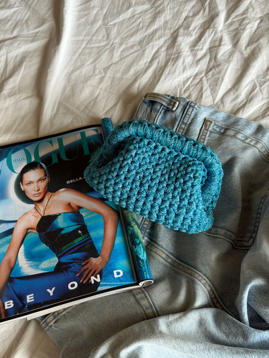 CLOUD bag mini// azzurra lurex