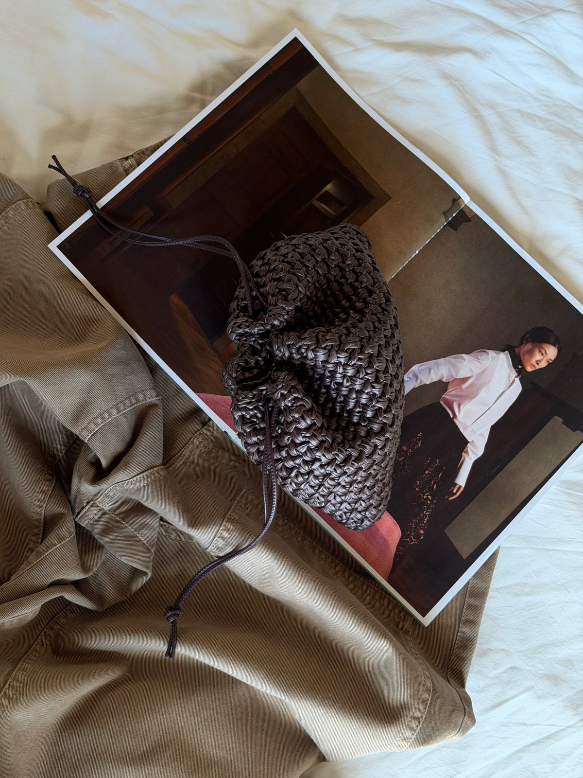 BUBBLE bag standard// ecopelle cioccolato