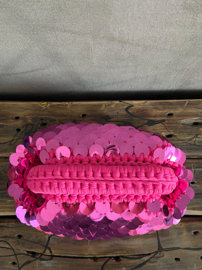 DISCO CLOUD bag standard// fucsia con manico