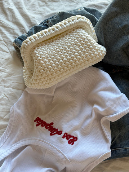 CLOUD bag standard// bianca con manico