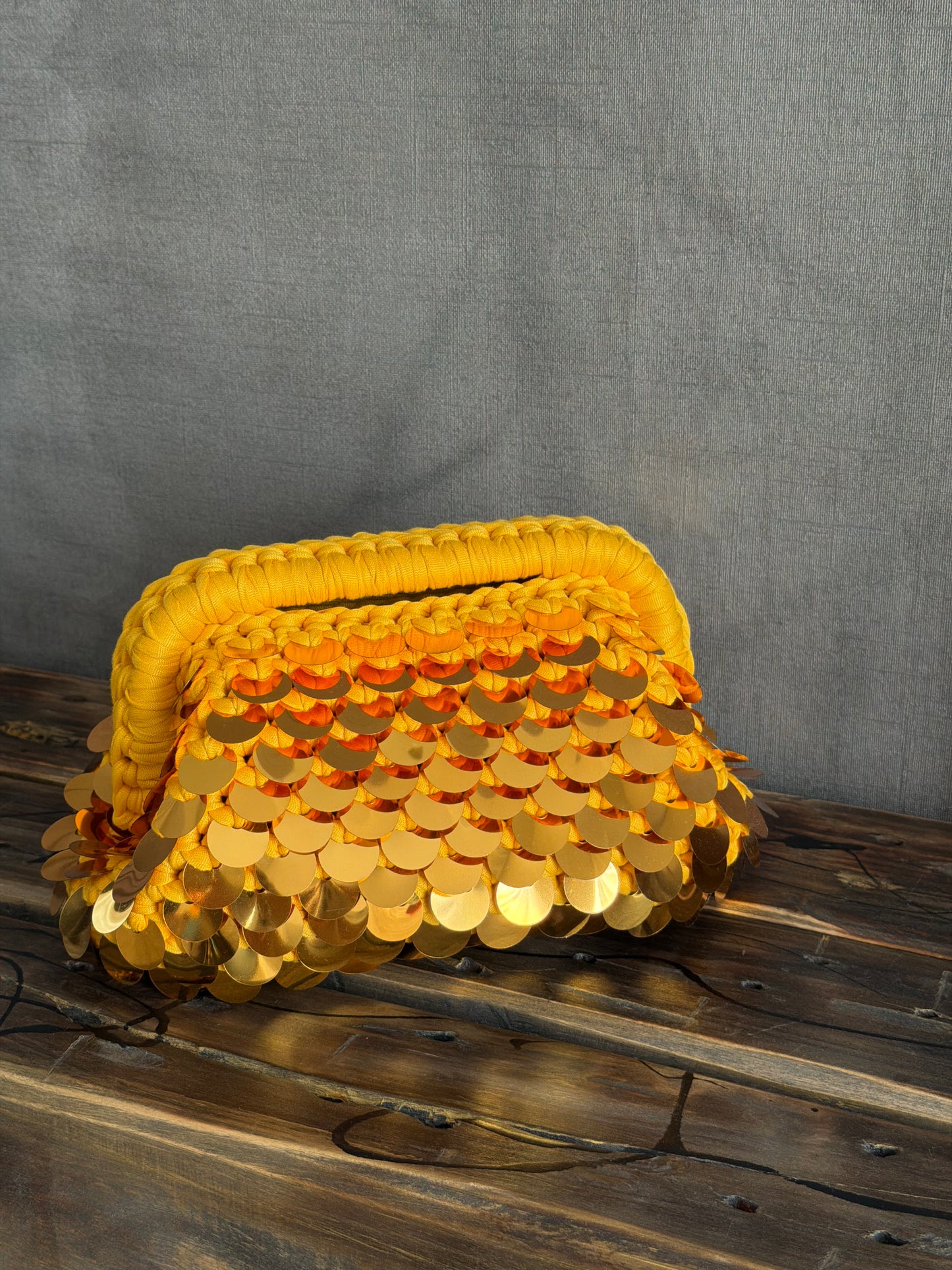 DISCO CLOUD bag standard// gialla con manico