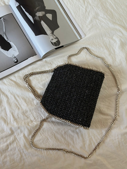 STAR bag standard// nera lurex argento