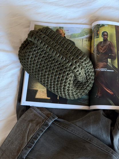 CLOUD bag standard// verde militare con manico