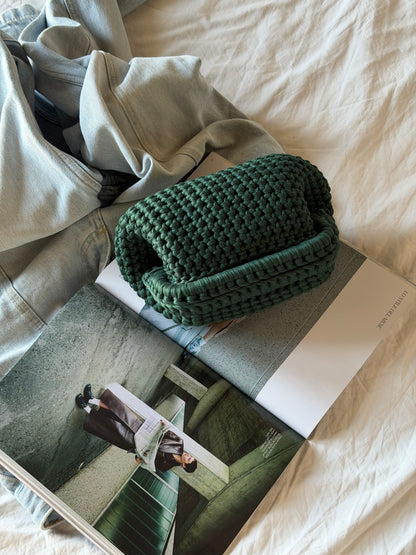CLOUD bag standard// verde bosco con manico