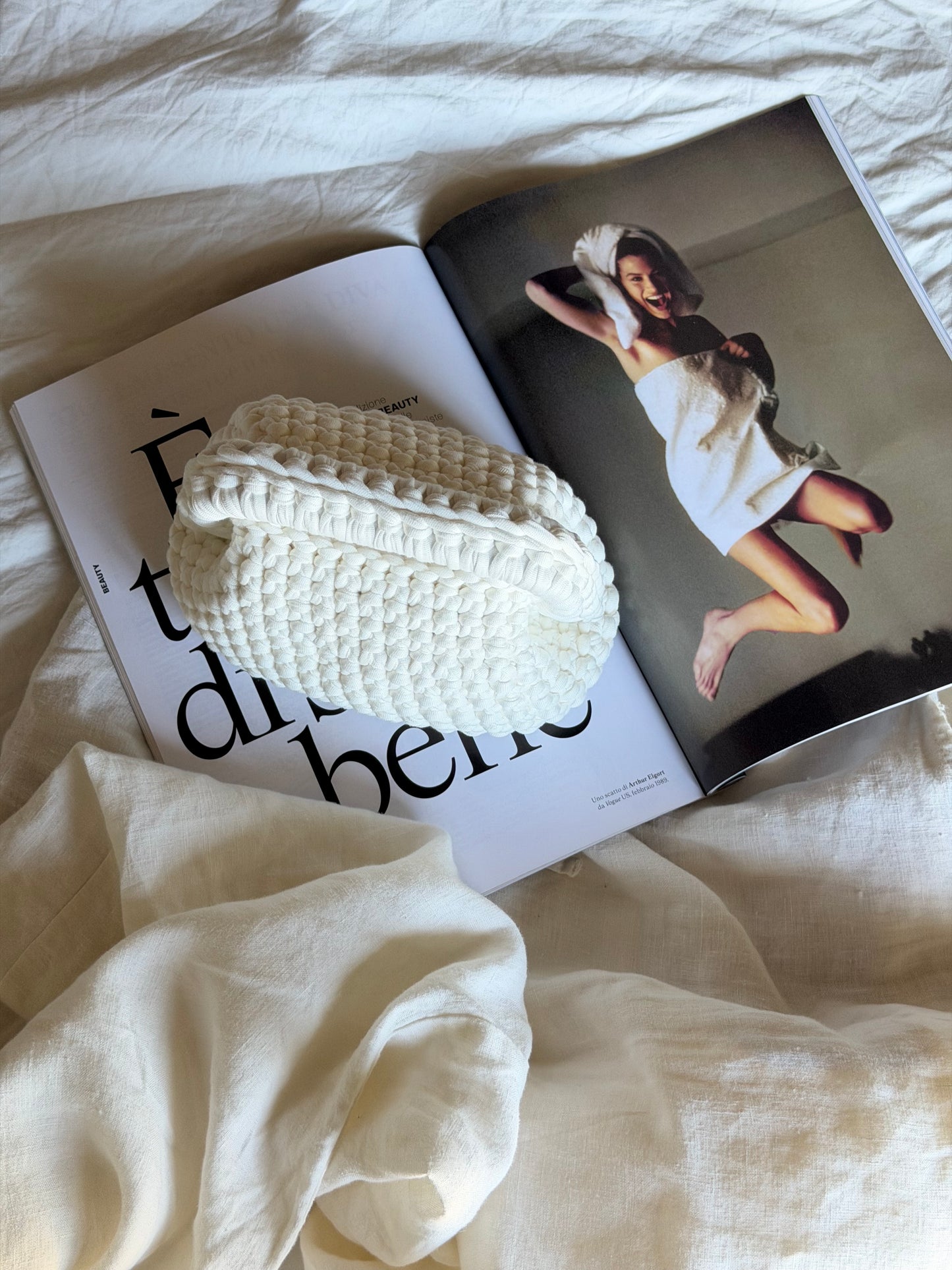 CLOUD bag mini// bianca con manico