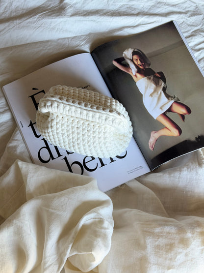 CLOUD bag mini// bianca con manico