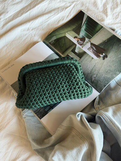 CLOUD bag standard// verde bosco con manico