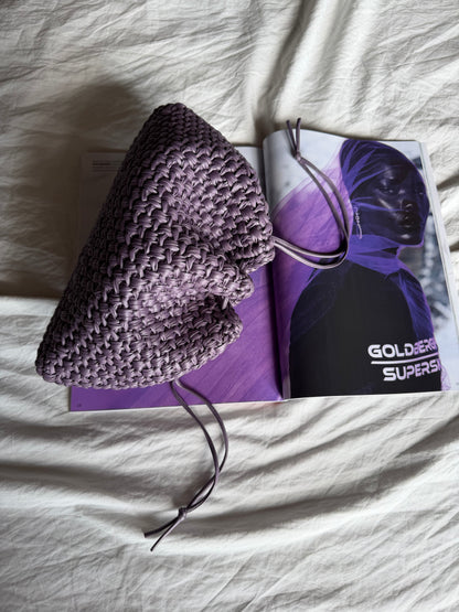 BUBBLE bag maxi// ecopelle violetta