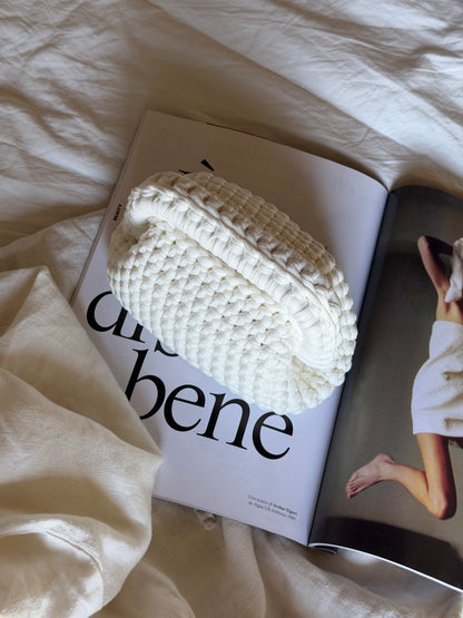 CLOUD bag mini// bianca con manico