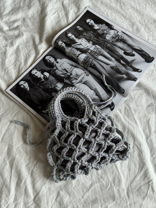 LOOM bag mini// argento lurex