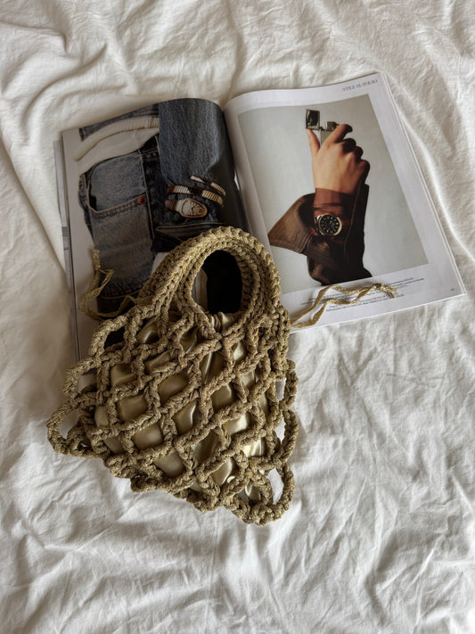 LOOM bag standard// oro lurex con sacchetto oro