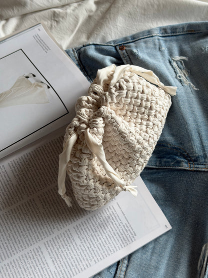 BUBBLE bag mini// ecopelle panna