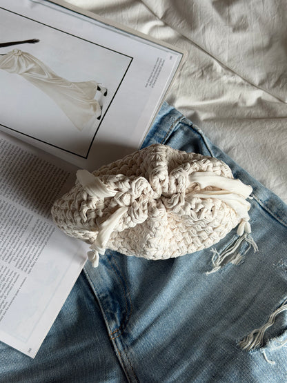 BUBBLE bag mini// ecopelle panna