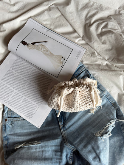 BUBBLE bag mini// ecopelle panna